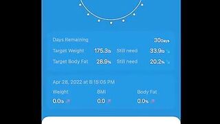 Big girl gets on a scale to measure her fat and curves with a tape. Weight gain video V139