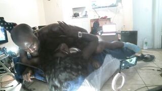 Stroking Black Milf Pussy Raw