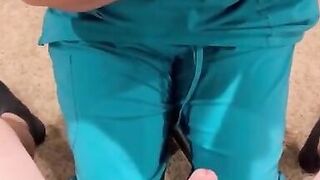 Las Vegas sperm bank nurse does anything to get the sample. Talks me through it and fucks at the end