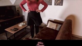 Hot french real estate lets him creampie her pussy with no condom for a sale