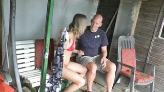 German mature loving taking it outdoor on a daily sun #5