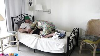 Caught masturbating stepson gets a sex lesson from stepmom