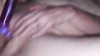 Playing with new toy on cougar wife