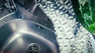 Sexy mature stepmom cooking