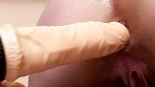 Slutty milf with hairy pussy wakes up her husband to have