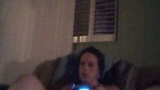 Little by little I take off my mini dress and panties while smoking and playing Fortnite