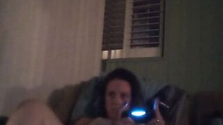 Little by little I take off my mini dress and panties while smoking and playing Fortnite