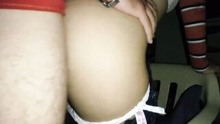 Secretly from my mother-in-law I fuck her sweet daughter and ejaculate on her back!