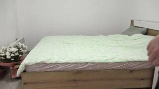 A mature milf with a fat ass is waiting for her lover, changing clothes and trying on Santa Claus to her big boobs. PAWG swaps panties for thongs. Homemade fetish in Christmas socks. Amateur.