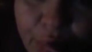 Amateur milf giving blowjob to side piece