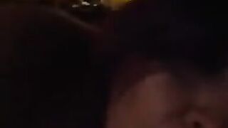 Amateur milf giving blowjob to side piece