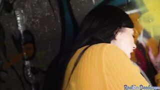 Pickedup big titted MILF fucked in hairy pussy in POV