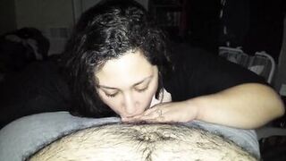 hot bbw wife gives amazing blowjob POV