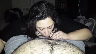 hot bbw wife gives amazing blowjob POV