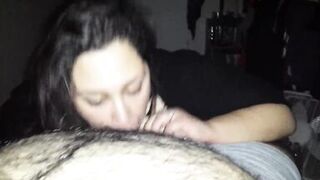 hot bbw wife gives amazing blowjob POV