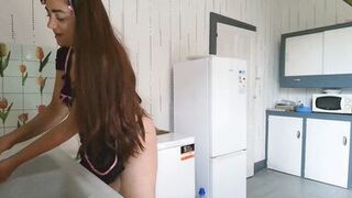 French in the kitchen she loves to bring in her big dick alone and show her big ass