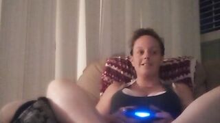 Milf Smoking Cigarettes Playing Video Games In Mini Dress