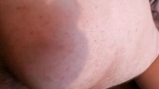 Busty Chubby German Milf with big Tits Fucked and Chreampied by inexperienced Guy in Ass and Pussy after sucking my Dick