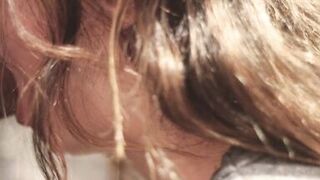 Sharing hotel room with coworker. He masturbates with the door open to tease me.