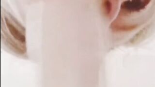 Horny milf deep throats and sucks it