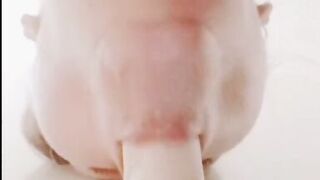 Horny milf deep throats and sucks it