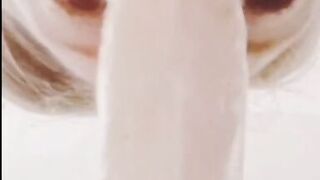 Horny milf deep throats and sucks it