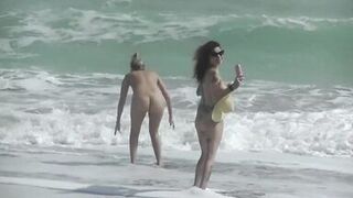 Exhibitionist Wife 484 Part 5 - My Friends Ginary and Nikki Brooks Nude Beach Voyeur Tease!