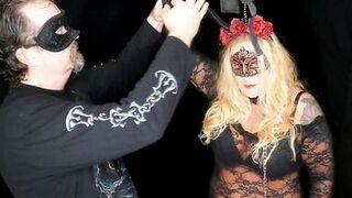 Submissive She-Devil bound & disciplined for escaping her cage.  Anal Creampie - Halloween Contest