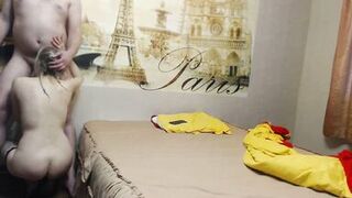 Cute MILF has a private webcam show while her husband is away. Entertained subscribers with her ass. I took a member in my mouth. Got fucked from behind