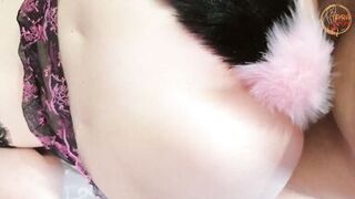 I fuck all the holes of this little sweetie fox who ventured into my bed