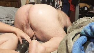 my wife fisting my gaping ass, using a toy on me before i am ready, and eating my ass out