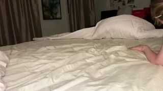 Sporty blonde MILF gets a deep creampie - no birth control