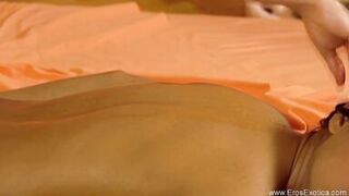 Ebony Sex From Africa giving relaxing and arousing blowjob