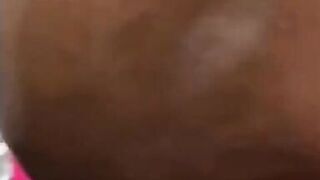 Ebony thick and curvy stepmom fucks stepson in her pink tight leggings p1