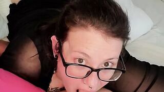 Daddy Gags Girl on His Huge Cock