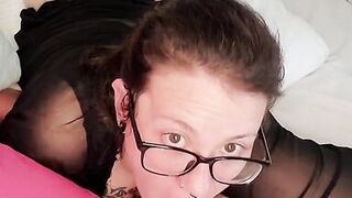 Daddy Gags Girl on His Huge Cock