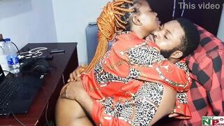 OMG! What a Huge Cock! Ladygold Africa Fuck Krissyjoh's Big Dick While Editing Nigerian Porn Video