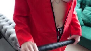 Fucking the main character of the TV series "Paper House"!