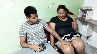 Masturbating the maid's pussy