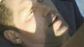 Sexy brunette MILF gets her juicy ass filled and a big facial by the pool