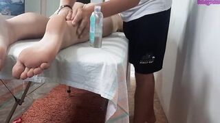orgasm fisting and creampie in real massage session