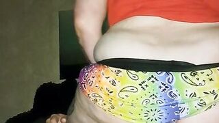 Daddy's girl rides & gets gagged