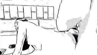 man having sex with married woman without her husband knowing in cartoon