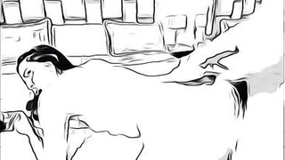 man having sex with married woman without her husband knowing in cartoon