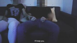 Married Milf catches her friend's son masturbating and helps him. 2/3