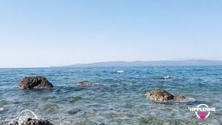 nippleringlover horny milf sexy string hot asshole extreme pierced nipples and pussy nude beach