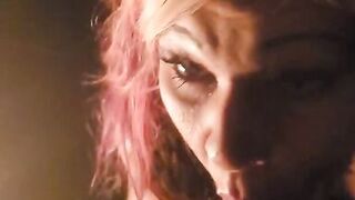 Oiled up Cougar MILF attacks cub outdoors by the firepit