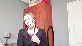 Solo girl taking dirty to her BF old boss dildo fucking