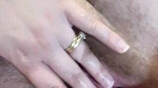 Close up hairy pussy played with to orgasm - 5 image