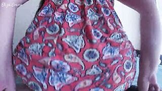 My stepdaughter fucks me in a dress when my girlfriend is not home